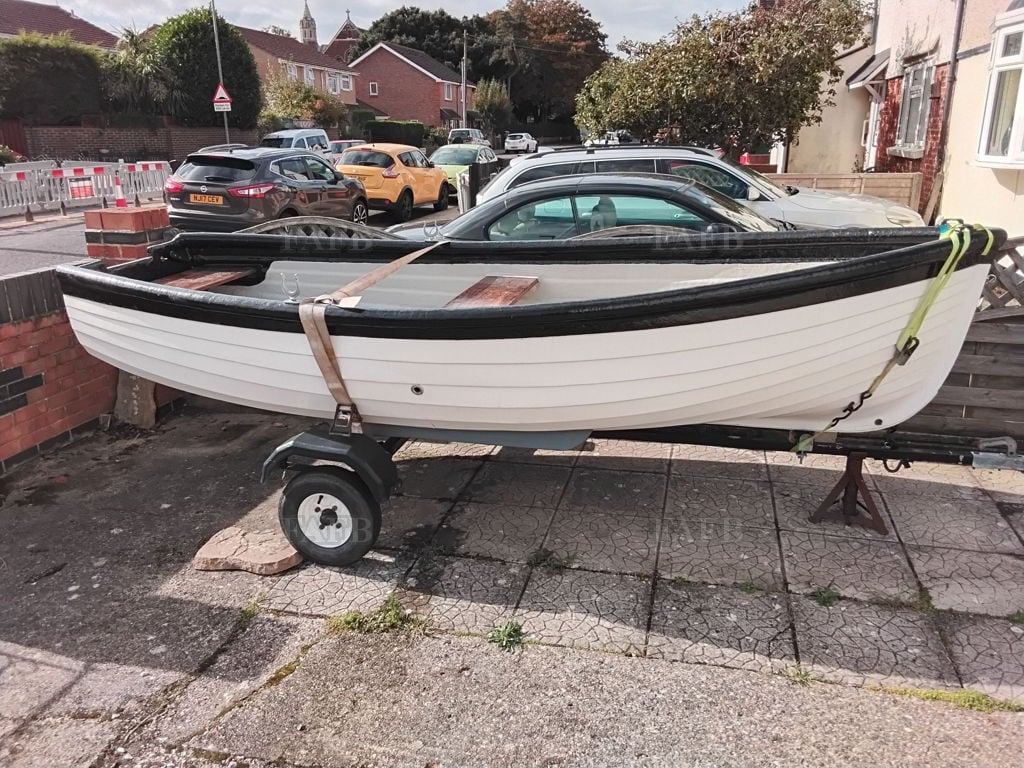 12 foot grp clinker style on trailer