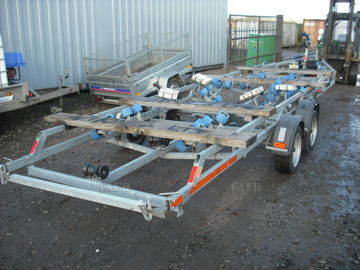 LARGE GALV BOAT TRAILER, 3500KG.