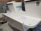 boat deck hatches, seating, outboard pods, live bait tanks