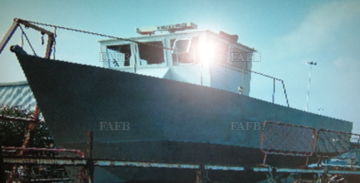Dismantling 11 meter steel ex trawler